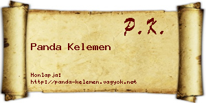 Panda Kelemen névjegykártya